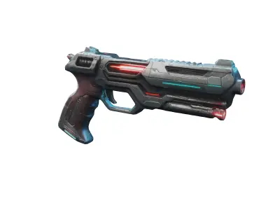 scifi laser hand gun only high quality 3D model