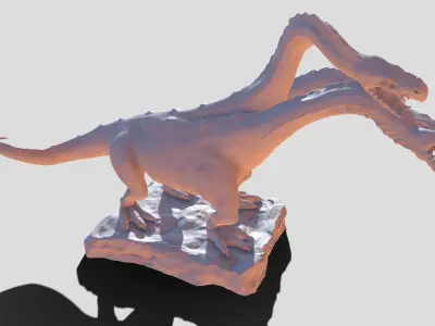 Hydra attacking 3D model