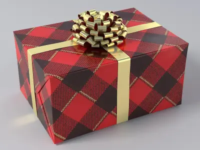 Realistic Christmas Present 11 3D model