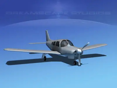 Piper Cherokee Arrow Bare Metal 3D model