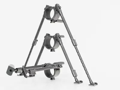 Elite Iron Revolution Steel 50 Cal Bipod Low-poly 3D model