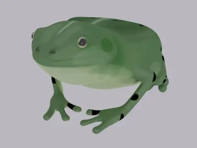 Chubby Frog simple 3D model