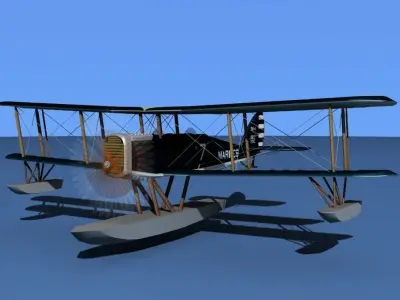 Airco DH-4 US Marines Seaplane 3D model