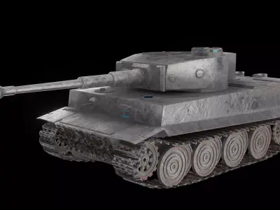 Tiger 1 Tank Low-poly 3D model