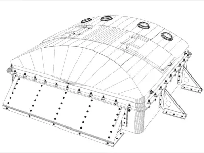 Ship titanic hatch 3D model