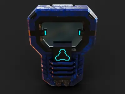 Deployable Riot Shield - Turntide Low-poly 3D model