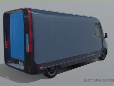 EDV 700 electric stepvan Low-poly 3D model