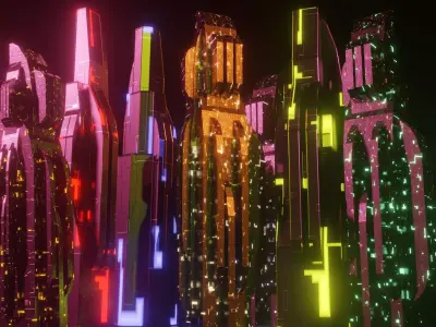 scifi city2 Free 3D model