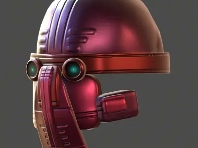 Gas mask helmet 3d model scifi Low-poly  Low-poly 3D model 551