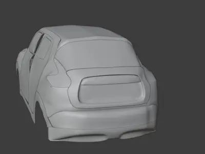Nissan Juke LP and HP Low-poly 3D model