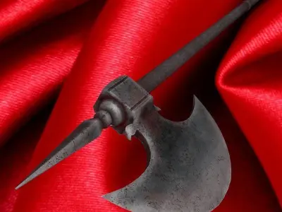 Indopersian battleaxe 3D model
