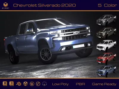 Chevrolet Silverado 2020 Low-poly 3D model