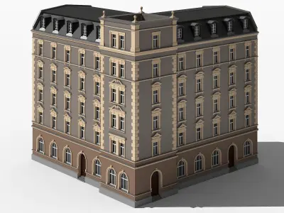 European residence 5 Low-poly 3D model