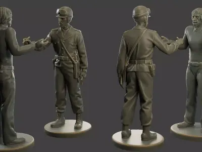 CzechSlovak Communist police Motorcycle CCPM1 4 3D print model
