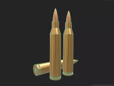 56x57mm Ammo Low-poly 3D model