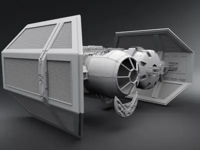 Tie Bomber scale model 3D print model