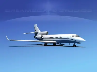 Dassault Falcon 7X V21 3D model