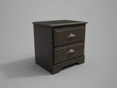 Nightstand Old Low-poly 3D model