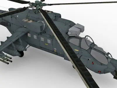 Mil Mi-35M Low-poly 3D model