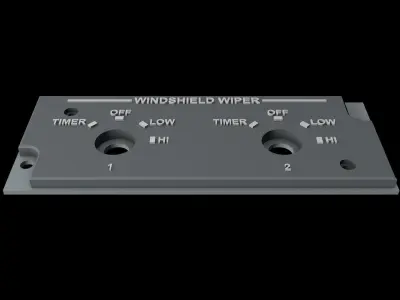 EMBRAER E1 OVERHEAD - WINDSHIELD WIPER PANEL 3D print model