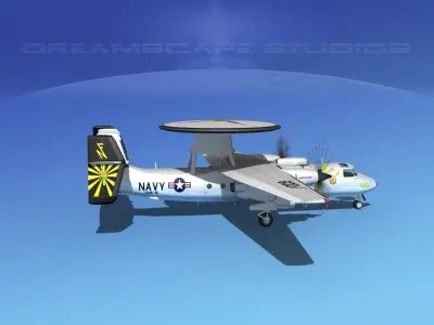 Grumman E-2C Hawkeye V09 3D model