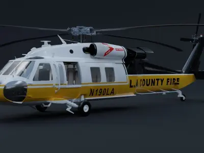 Sikorsky UH-60 Black Hawk plus 7 Skins 3D model