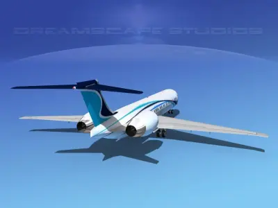 McDonnell Douglas MD-87 Corporate 8 3D model