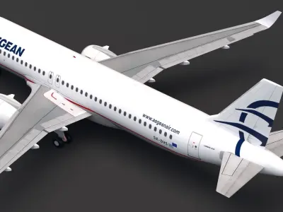 Aegean Airlines A320 3D model
