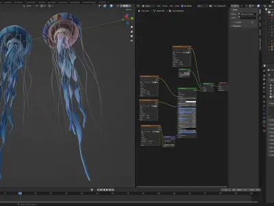 Jellyfish Chrysaora  Low-poly 3D model