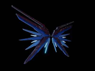 Robot Wings Low-poly 3D model