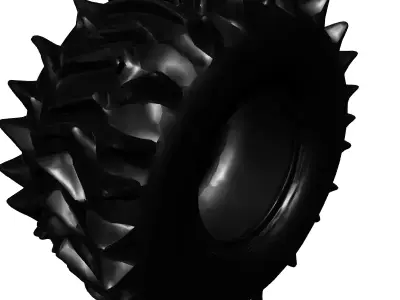 Heavy Duty OffRoad Tire Low-poly 3D model