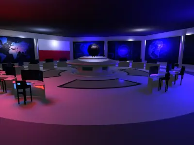 Command Center - Control Room- Military Base - Poland Low-poly 3D model