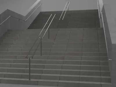 Stairs stair railing - stair railing 3D model