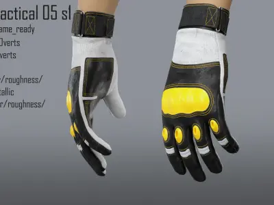FPS hand glove tactical 05 s1 Low-poly 3D model