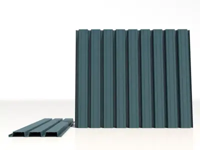 Corrugated galvanized sheets 6 low-poly Low-poly 3D model