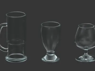 Set of glasses Free 3D model
