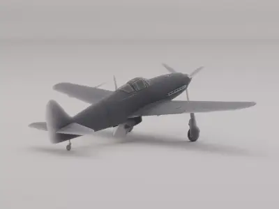 Kawasaki Ki-61 Hien Tony Fighter Japan WWII 1942 3D print model