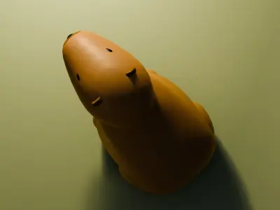 Cute Capybara 3D Model 3D model