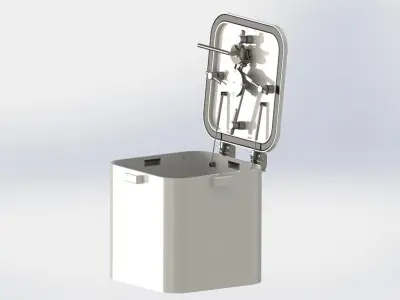 Weathertight Marine Hatch 600x600x600mm with INOX cleats 3D model