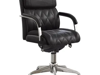 sutherland quilted leather office 3D model