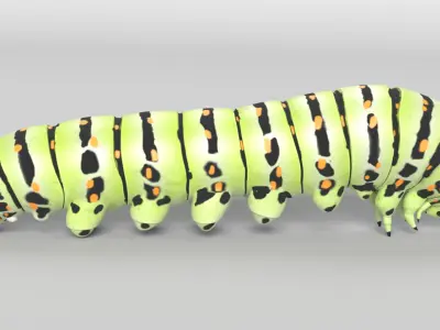 Animated Caterpillar 3D model