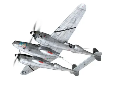 Lockheed P-38 Lightning - Wishful Thinking 3D model