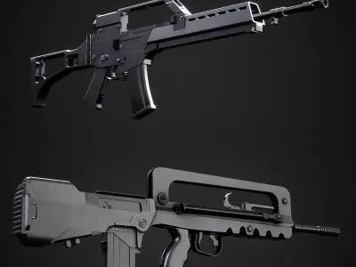 Store Show Case 12 Gun Store 3 Low-poly 3D model