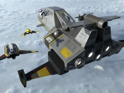 ARTDESSIE ultrman tiga plane aircraft Low-poly 3D model Low-poly 3D model