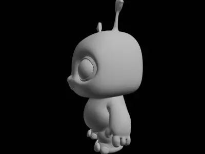 Cute Alien Figure 3D print model