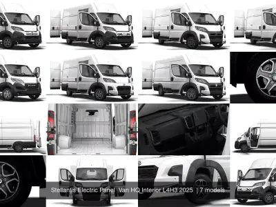 Stellantis Electric Panel Van HQ Interior L4H3 2025 3D Model Collection