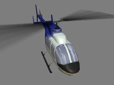 Jet Ranger V1 Helicopter Low-poly 3D model