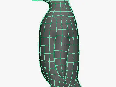 Low Poly Penguin Low-poly 3D model