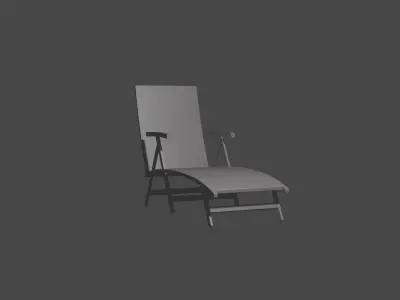 Hammock folding chair 3D model