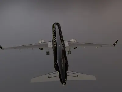 Air New Zealand star alliance airbus a321neo  Low-poly 3D model